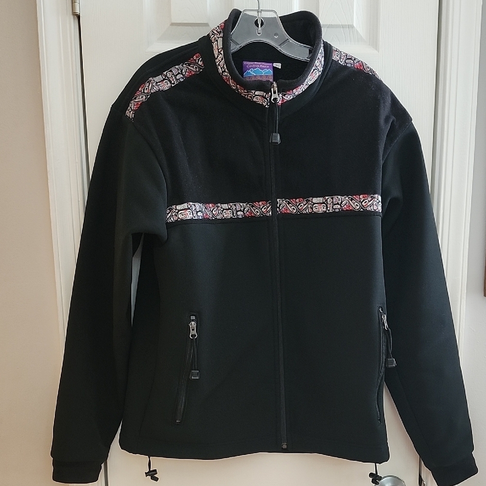 Copper River Fleece Totem Design Full Zip Jacket Made In Alaska